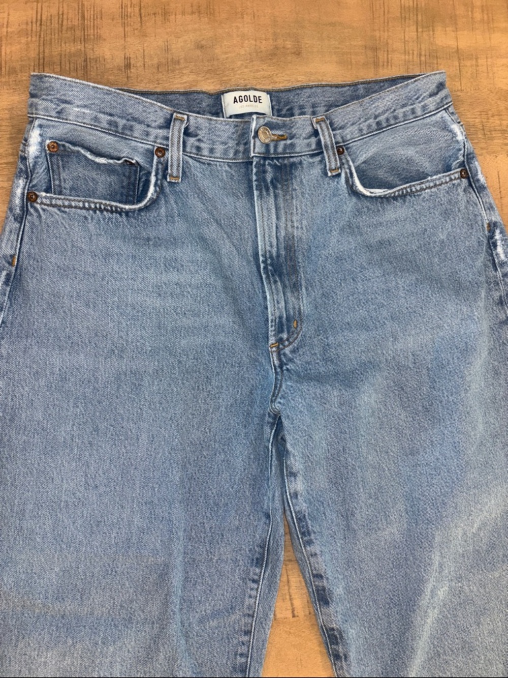 AGOLDE Balloon Leg Denim Jeans Size 30 Designer 100% Cotton Classic Bohemian - Picture 3 of 8